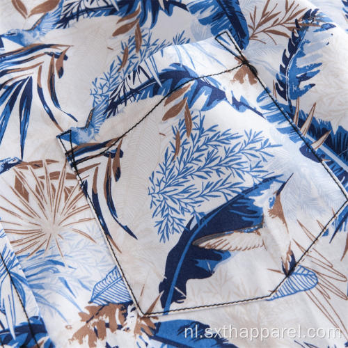 Hawaiiaans casual zomeroverhemd met korte mouwen en print voor heren